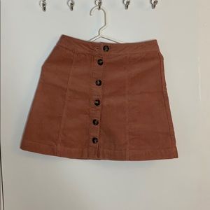 Pink corduroy skirt